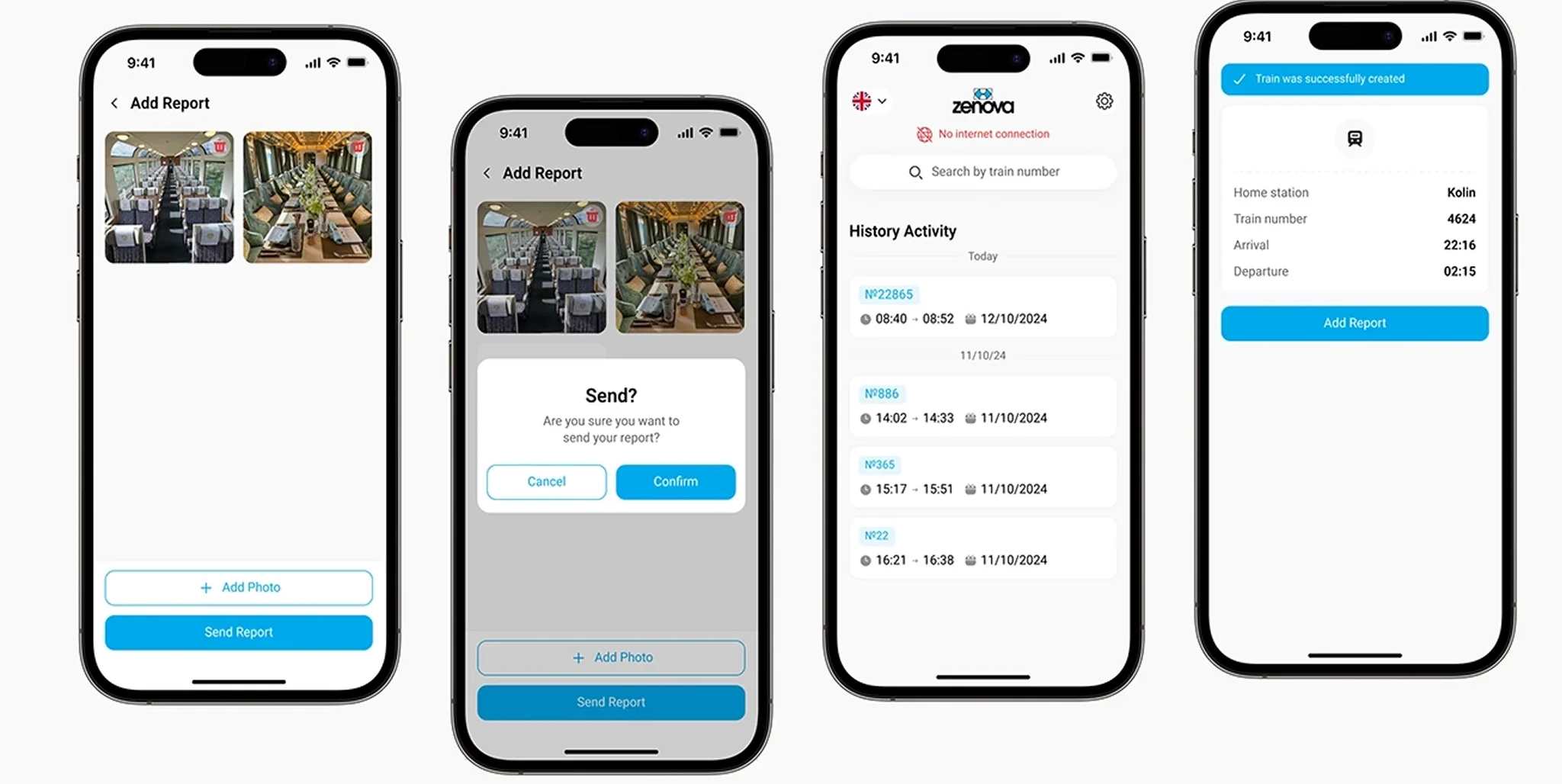 Overview of the functionality of the zenova mobile app