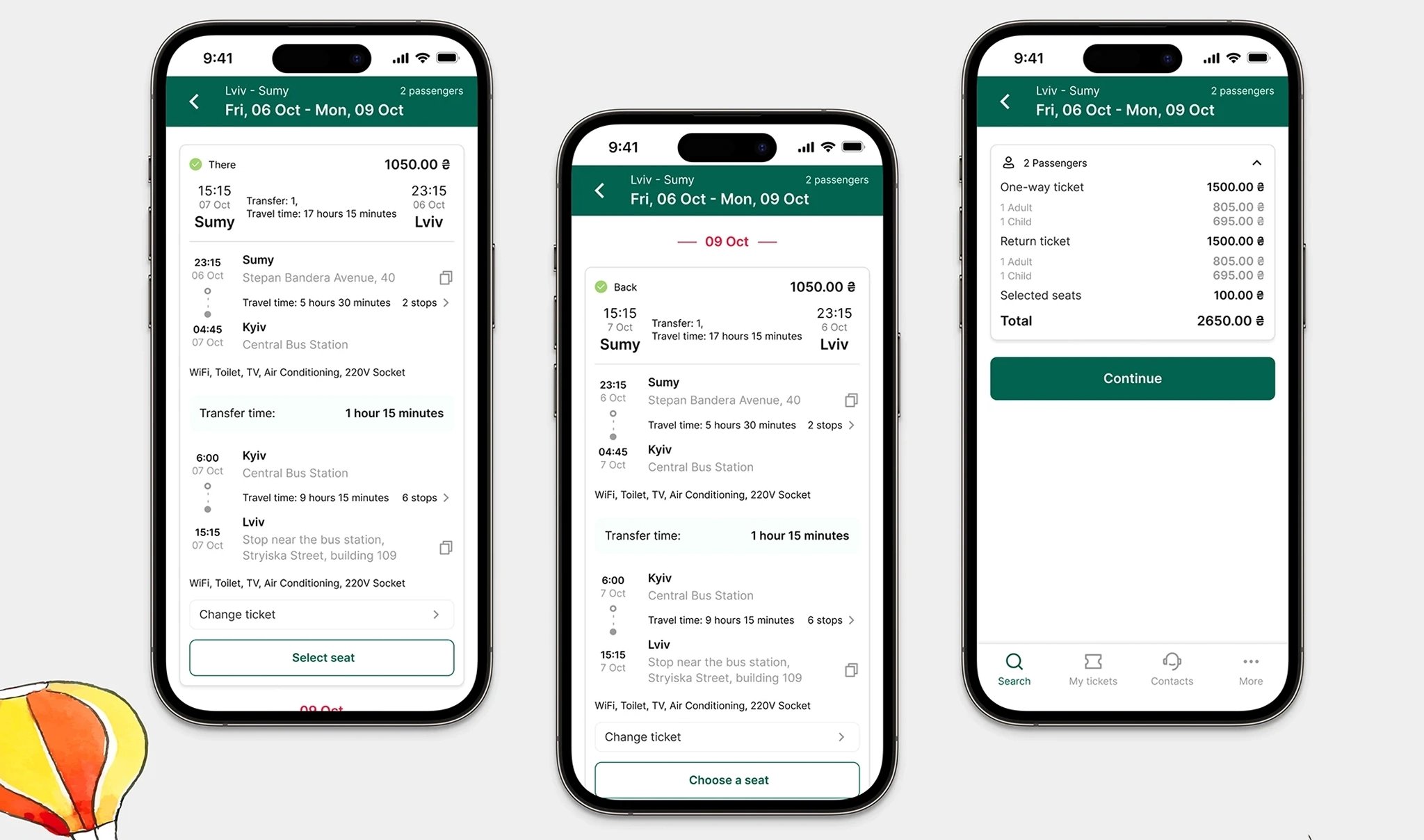 Overview of the functional capabilities of the wizzway mobile application